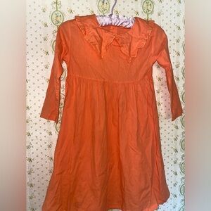Girls cotton collar dress 🧡